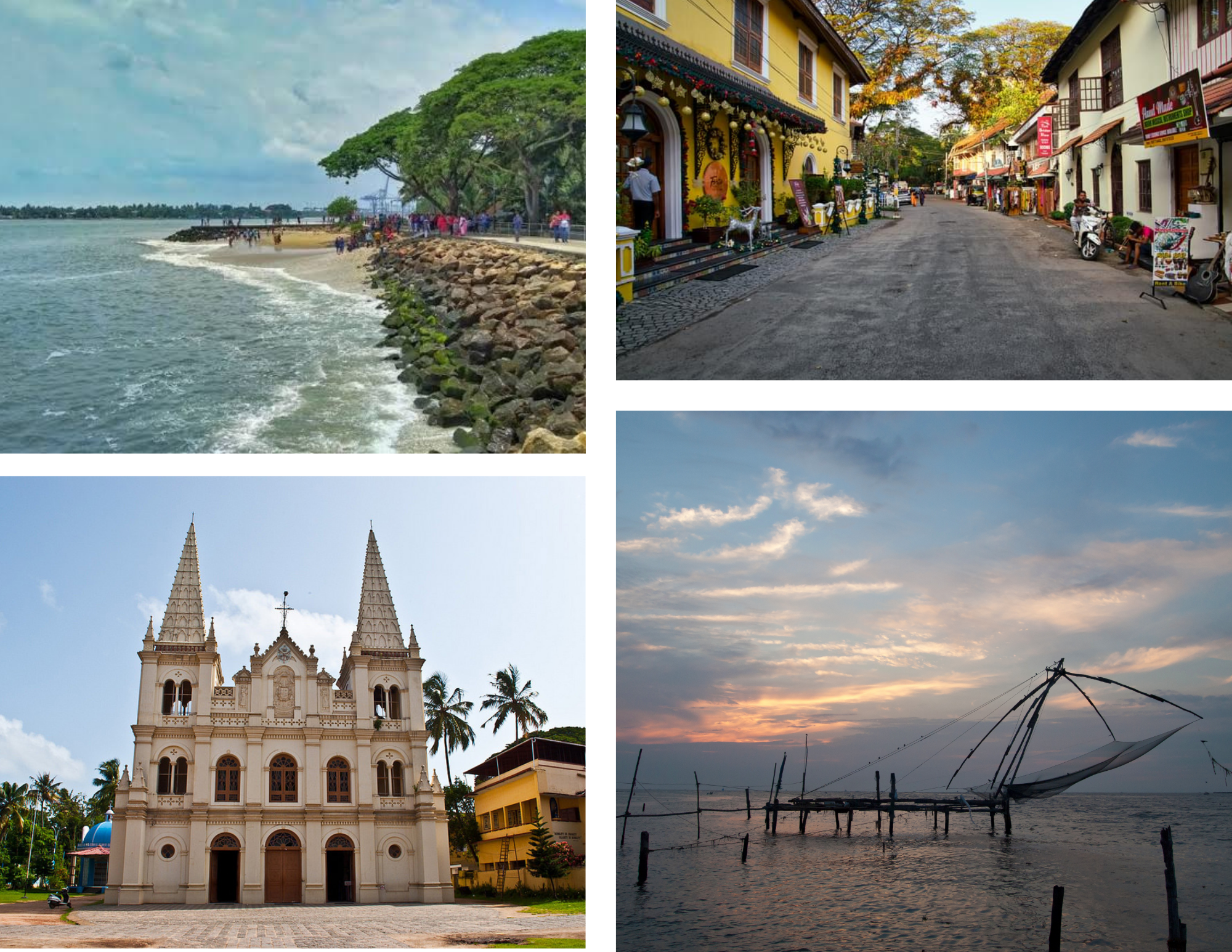 Fort Kochi sightseeing taxi package with Chinese fishing nets and heritage tour